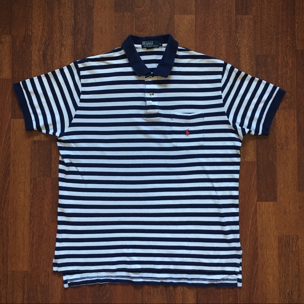 B/W Striped Polo